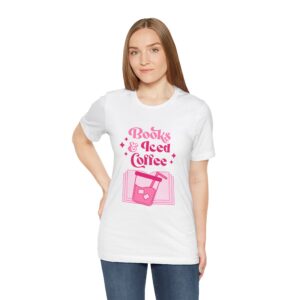 Books & Iced Coffee Unisex Tee - Perfect for Book Lovers