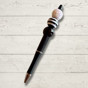 Chic Noir Beaded Pen